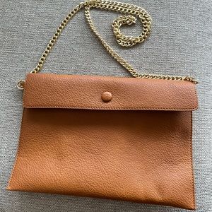 Camel faux leather crossbody